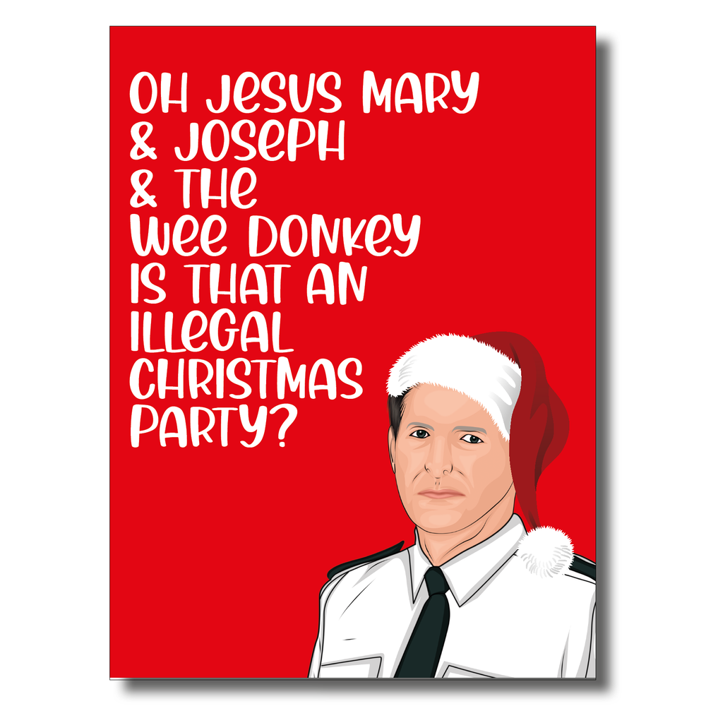 Wee Donkey Party Christmas Card #1 image